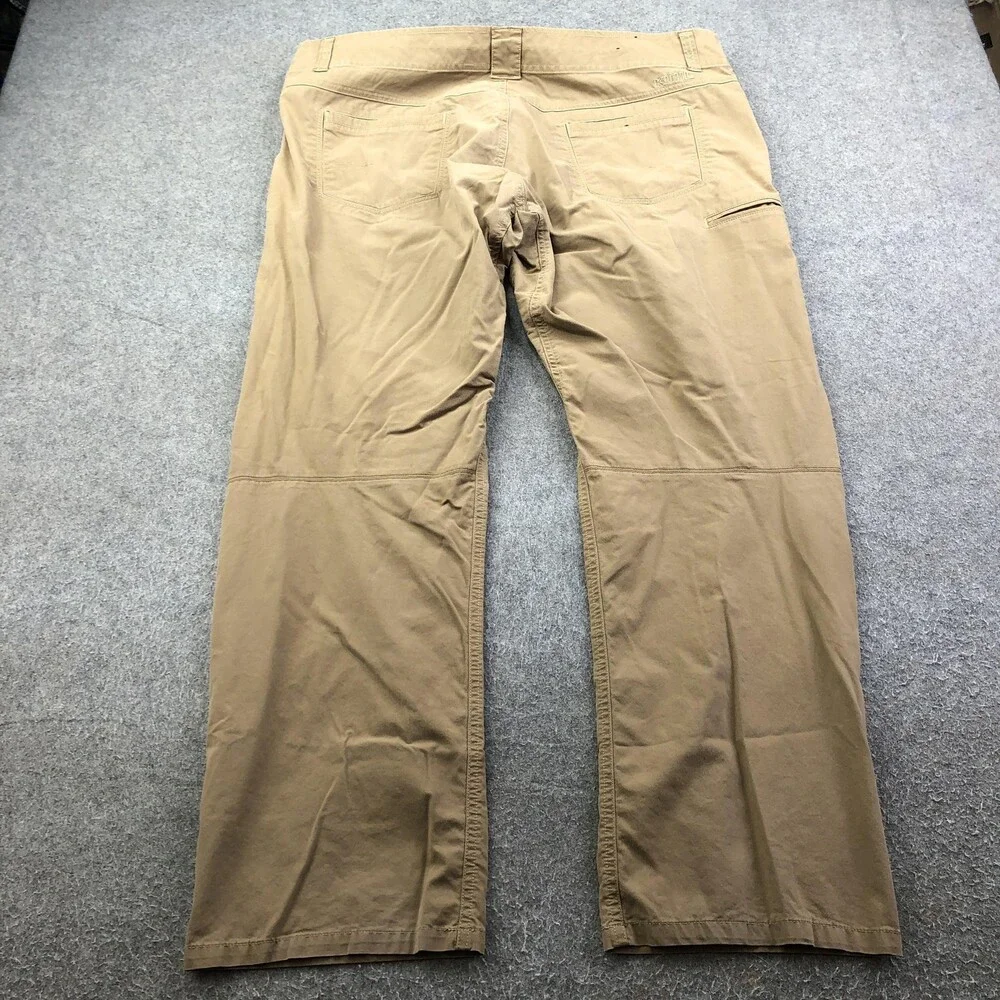 Kuhl Pants Mens 42x30 Beige Canvas Khakis Relaxed Straight Workwear Pockets - Picture 5 of 10